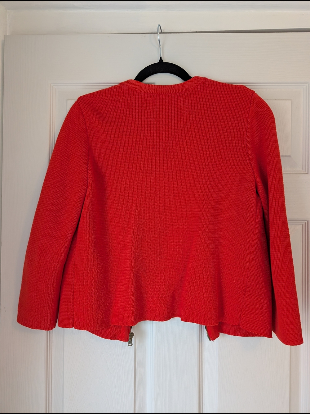 LOFT Red Open-Front Textured Jacket - Picture 3 of 4